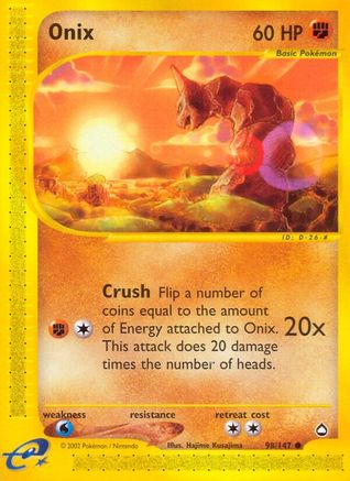 Onix 098/147 - Aquapolis Reverse Holofoil - Common