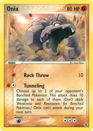 Onix 42/112 - FireRed & LeafGreen Reverse Holofoil