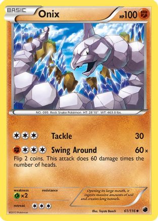 Onix (61/116) - Plasma Freeze Reverse Holofoil - Uncommon