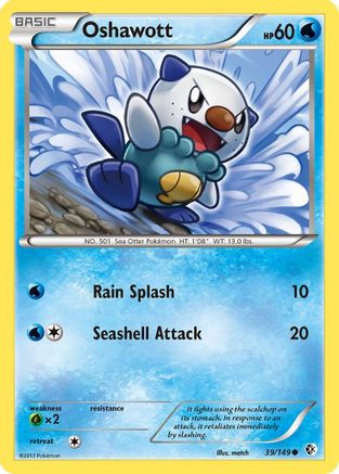 Oshawott - 039/149 - Boundaries Crossed Reverse Holofoil
