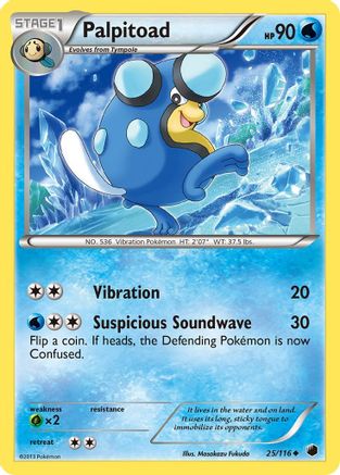 Palpitoad (25/116) - Plasma Freeze Reverse Holofoil - Uncommon