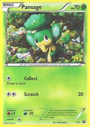 Pansage (2/12) - McDonalds Promos 2012 Holofoil - Promo
