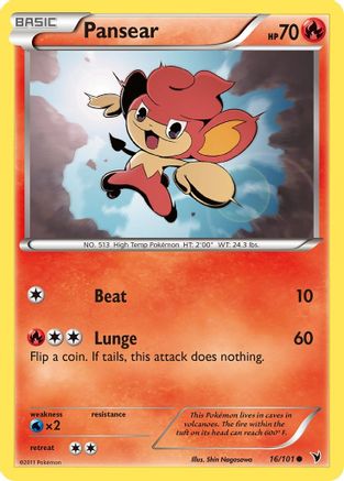 Pansear - 016/101 - Noble Victories Reverse Holofoil