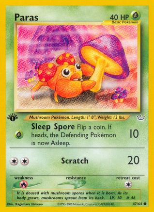 Paras 047/064 - Neo Revelation 1st Edition - Common