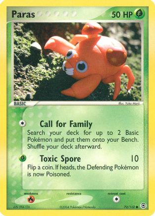 Paras - 072/112 - FireRed & LeafGreen Normal