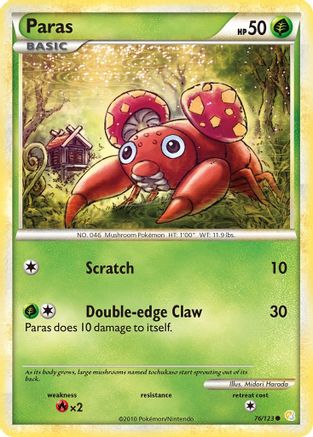 Paras 076 - HeartGold SoulSilver Normal - Common