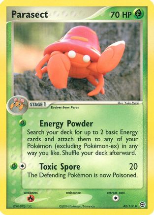 Parasect 43/112 - FireRed & LeafGreen Reverse Holofoil