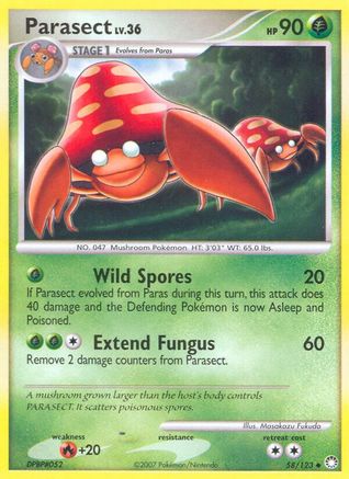 Parasect (58/123) - Mysterious Treasures  - Uncommon
