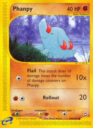 Phanpy 100/147 - Aquapolis Reverse Holofoil