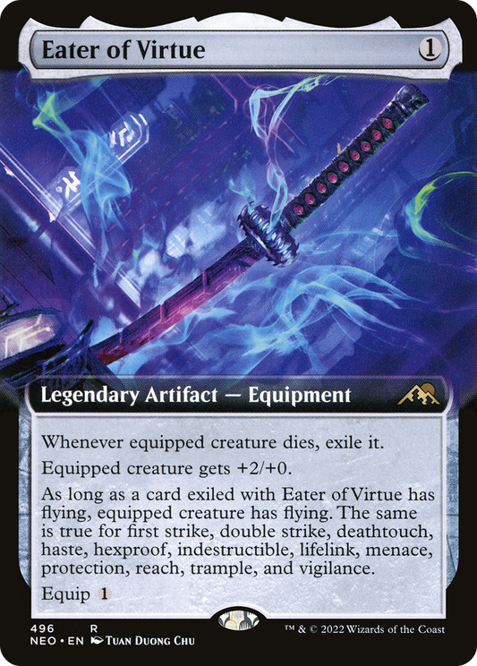 Eater of Virtue (NEO-496) - Kamigawa: Neon Dynasty: (Extended Art)