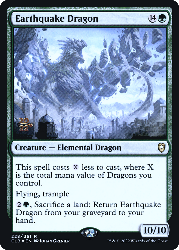 Earthquake Dragon (PRE-228S) - Battle for Baldur's Gate Promos (Prerelease) Foil
