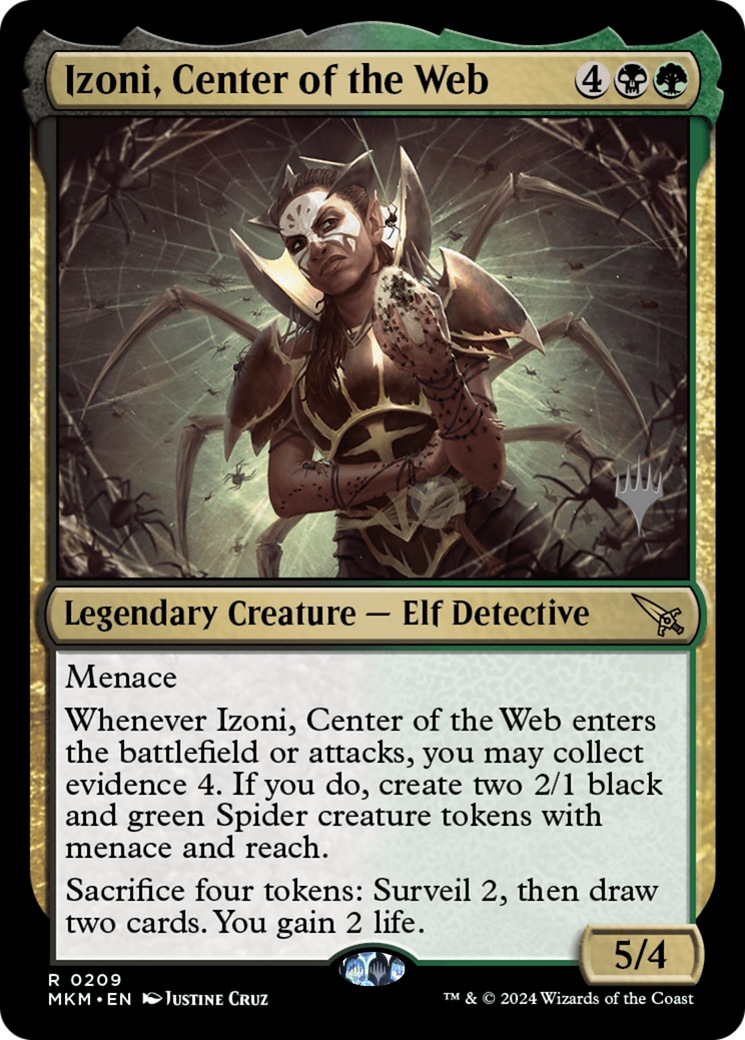 Izoni, Center of the Web (PPMKM-209) - Murders at Karlov Manor Promos Foil (Promo Pack)