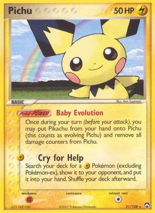 Pichu 21/108 - Power Keepers Reverse Holofoil