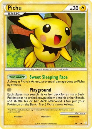 Pichu 28/123 - HeartGold & SoulSilver Reverse Holofoil