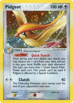 Pidgeot 10/112 - FireRed & LeafGreen Holofoil