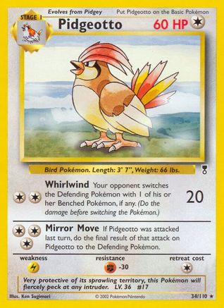 Pidgeotto 34/110 - Legendary Collection Reverse Holofoil