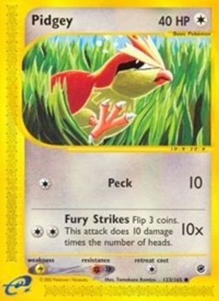 Pidgey 123/165 - Expedition Base Set Reverse Holofoil