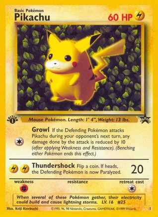 Pikachu (1) (Misprint) 1 - WoTC Promo 1st Edition