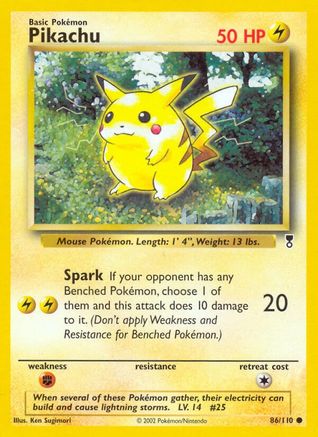 Pikachu 86/110 - Legendary Collection