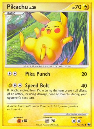 Pikachu - 070/100 - Stormfront Reverse Holofoil