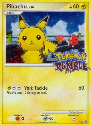 Pikachu 7/16 - Pokmon Rumble Holofoil