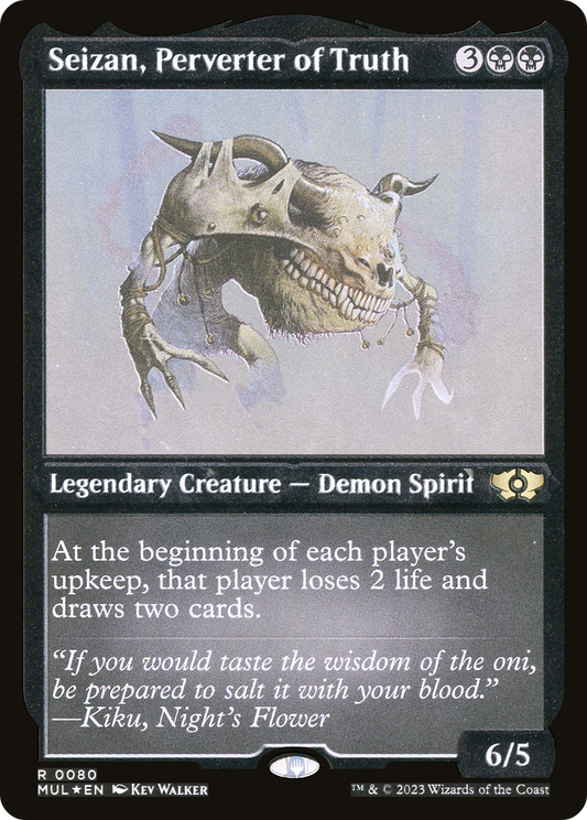 Seizan, Perverter of Truth (MUL-080) - Multiverse Legends Etched Foil