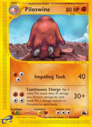 Piloswine (43) 043 - Skyridge Normal - Uncommon
