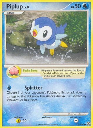 Piplup (72/100) - Majestic Dawn Reverse Holofoil - Common