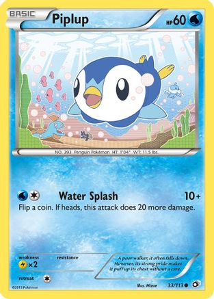 Piplup 033/113 - Legendary Treasures Reverse Holofoil - Common
