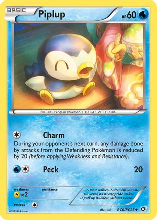 Piplup RC6/RC25 - Legendary Treasures Radiant Collection Holofoil - Uncommon