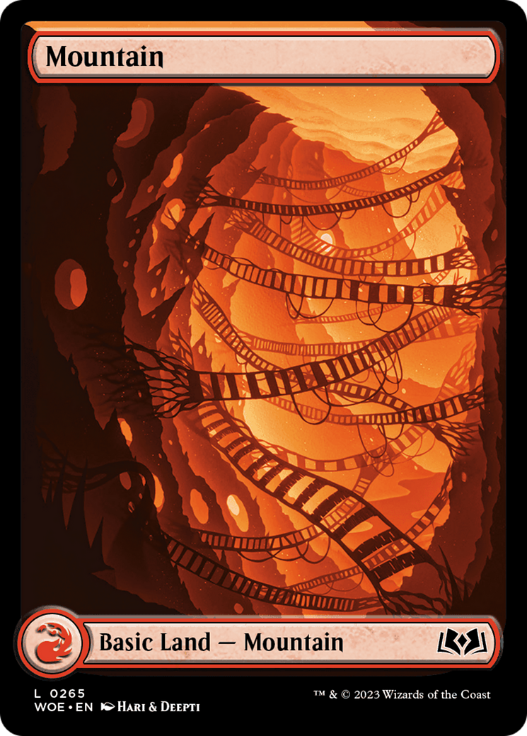 Mountain (WOE-265) - Wilds of Eldraine: (Full Art) Foil