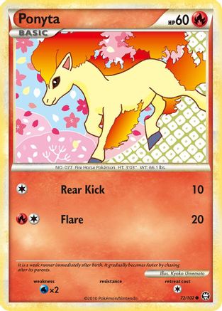 Ponyta 72/102 - HSTriumphant Reverse Holofoil