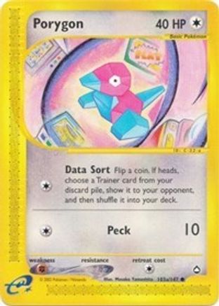 Porygon (103b) 103b - Aquapolis Reverse Holofoil - Common