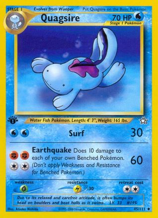 Quagsire 45/111 - Neo Genesis Unlimited