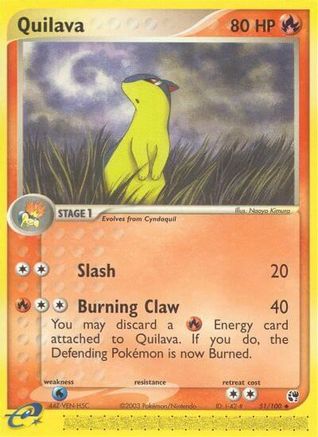 Quilava 051/100 - Sandstorm Reverse Holofoil - Uncommon