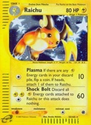 Raichu 25/165 - Expedition Base Set Holofoil