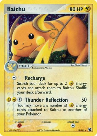 Raichu 12/112 - FireRed & LeafGreen Holofoil