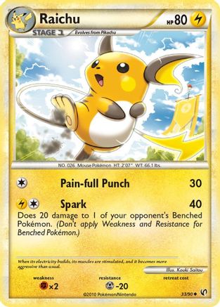 Raichu 33/90 - HSUndaunted Reverse Holofoil