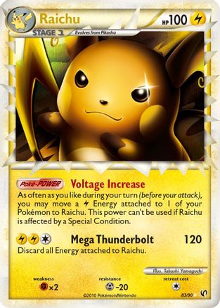 Raichu 83/90 - HSUndaunted Holofoil