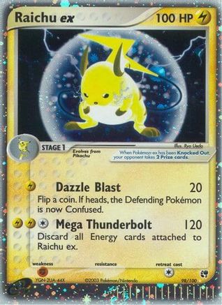 Raichu ex 098 - Sandstorm Holofoil - Ultra Rare