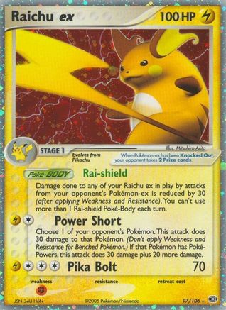 Raichu ex (97/106) - Emerald Holofoil - Ultra Rare