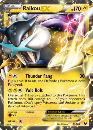 Raikou-EX 38/108 - Dark Explorers Holofoil