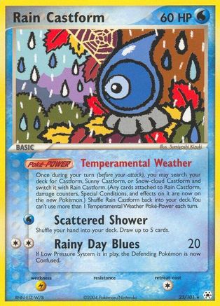 Rain Castform 023 - Hidden Legends Reverse Holofoil - Rare