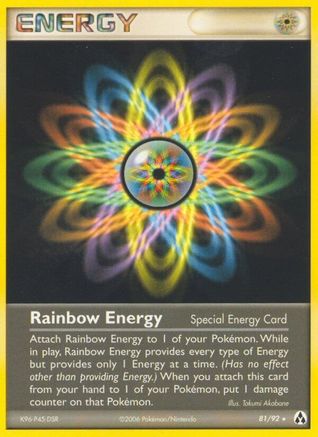 Rainbow Energy 081/92 - Legend Maker Reverse Holofoil - Rare