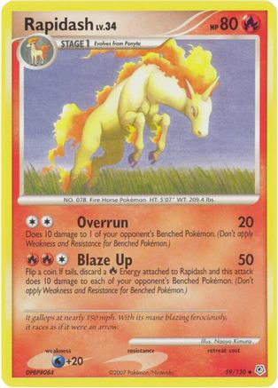 Rapidash 59/130 - Diamond & Pearl Reverse Holofoil