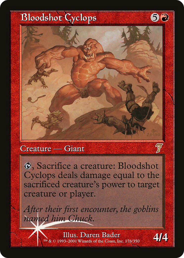 Bloodshot Cyclops (7ED-176★) - Seventh Edition Foil