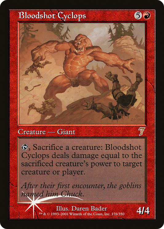 Bloodshot Cyclops (7ED-176★) - Seventh Edition Foil