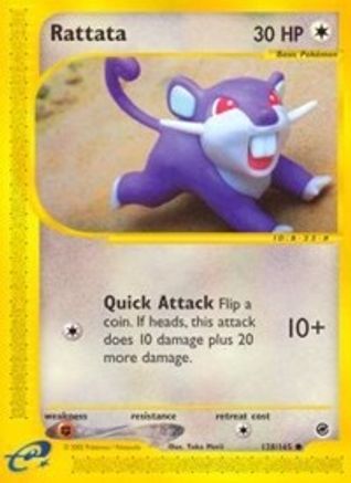 Rattata 128/165 - Expedition Base Set Reverse Holofoil