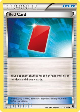 Red Card 124/146 - XY Reverse Holofoil