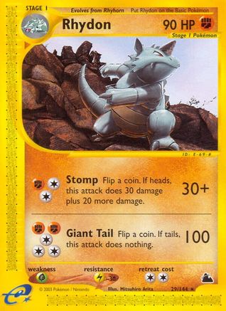 Rhydon (29) 029 - Skyridge Normal - Rare